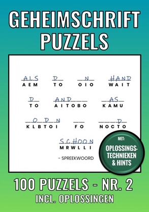 Afbeeldingen van Geheimschrift Puzzelboek Nr. 2 - 100 Puzzels - Incl. Uitleg, Tips en Oplossingen