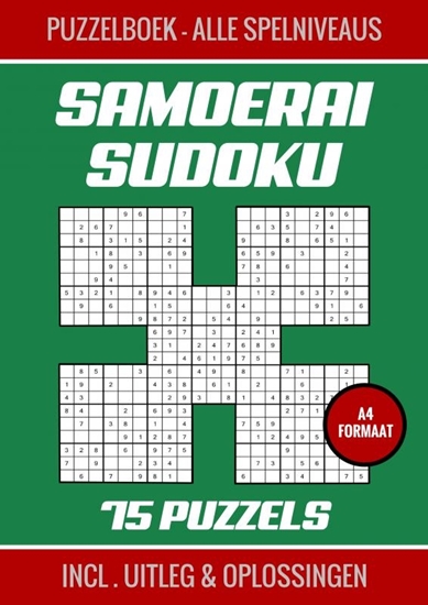 Afbeelding van Samoerai Sudoku - Puzzelboek met 75 Puzzels - Alle Spelniveaus