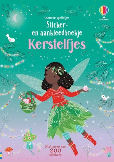 Afbeelding van Sticker- en aankleedboekje Kerstelfjes