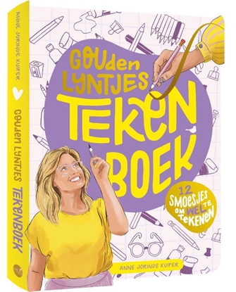 Afbeeldingen van Gouden lijntjes tekenboek