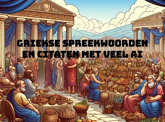 Afbeelding van Griekse spreekwoorden en citaten met veel AI