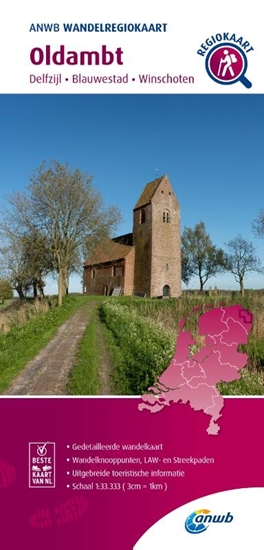 Afbeelding van ANWB Wandelregiokaart Oldambt