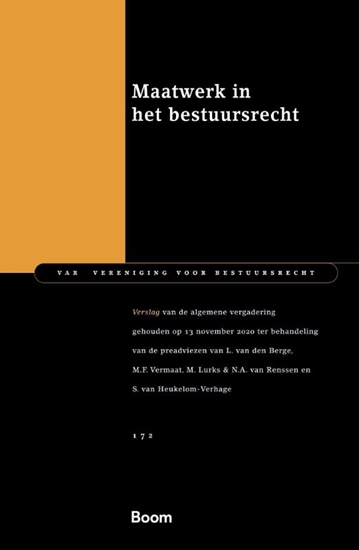 Afbeelding van Van vereniging voor bestuursrecht Maatwerk in het bestuursrecht