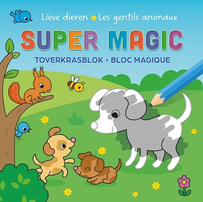 Afbeeldingen van Lieve dieren Toverkrasblok / Les gentils animaux Super Magic Bloc Magique