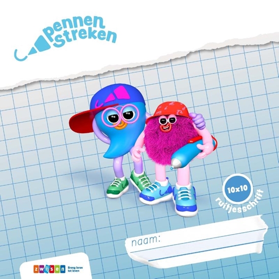 Afbeelding van Pennenstreken (set 5 ex) Groep 3-4 10x10 ruitjesschrift