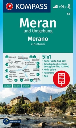 Afbeeldingen van Kompass Wanderkarten Kompass WK53 Meran und Umgebung