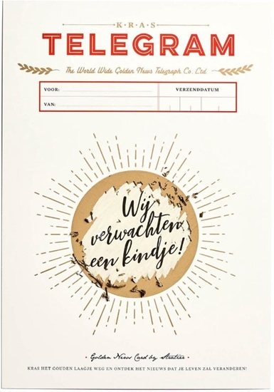 Afbeelding van Kras telegram kindje