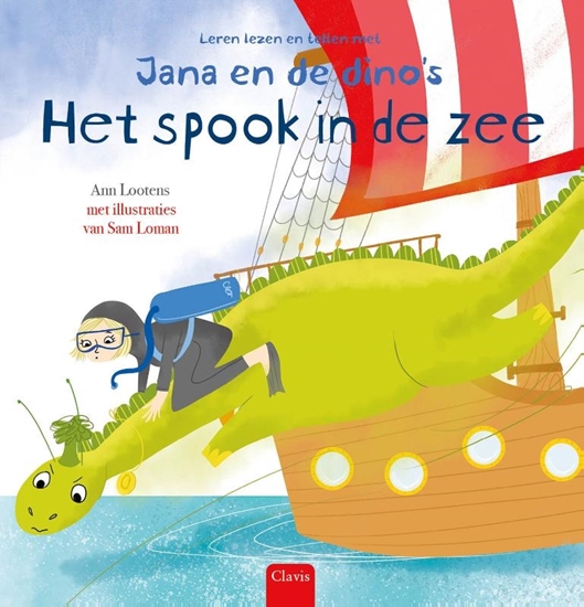 Afbeelding van Leren lezen en tellen met Jana en de dino's Het spook in de zee