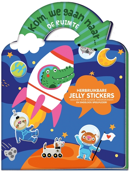 Afbeelding van Jelly stickerboek - Kom, we gaan naar... De ruimte