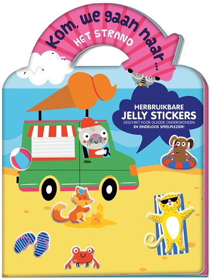 Afbeelding van Jelly stickerboek - Kom, we gaan naar... Het strand