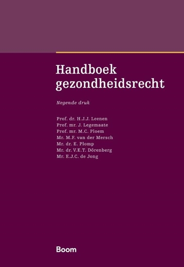 Afbeelding van Boom Masterreeks Handboek gezondheidsrecht