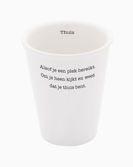 Afbeelding van Poëten aan tafel - het servies Porseleinen beker 'Thuis' set van 2