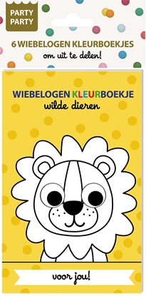 Afbeeldingen van Party Party 6 Wiebelogen Kleurboekjes - Wilde dieren