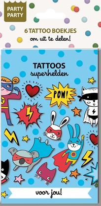 Afbeeldingen van Party Party 6 Tattoo boekjes - Superhelden