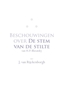 Afbeelding van Beschouwingen over De Stem van de Stilte van H.P. Blavatsky