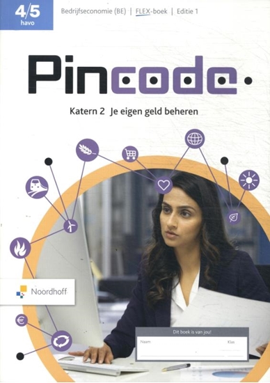 Afbeelding van Pincode havo 4/5 bedrijfseconimie katern 2 je eigen geld beheren FLEX boek