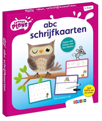 Afbeeldingen van Letterplons abc schrijfkaarten