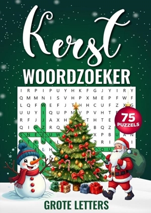 Afbeeldingen van Woordzoeker Kerst - Grote Letters, 75 Puzzels Incl. Oplossingen