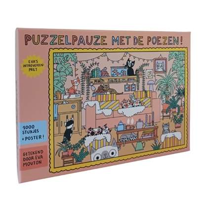 Afbeeldingen van Eva's introvertenpret: Puzzelpauze met de poezen!
