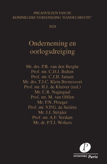 Afbeelding van Preadviezen Koninklijke Vereeniging Handelsrecht Onderneming en oorlogsdreiging 2024