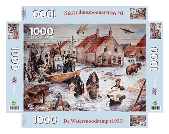 Afbeelding van Puzzel De Watersnoodramp (1953) blauw