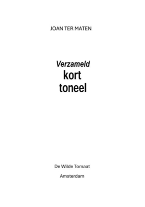 Afbeeldingen van Verzameld kort toneel