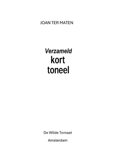 Afbeelding van Verzameld kort toneel