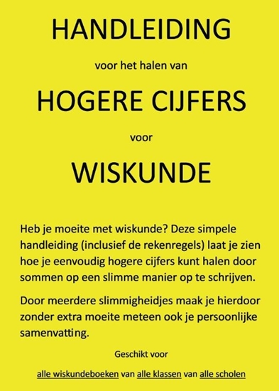 Afbeelding van Slim leren Handleiding voor het halen van hogere cijfers voor wiskunde