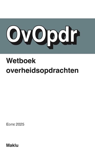 Afbeelding van Maklu-wetboekpocket Wetboek overheidsopdrachten 2025