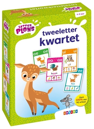 Afbeeldingen van Letterplons tweeletterkwartet 4-8 jaar