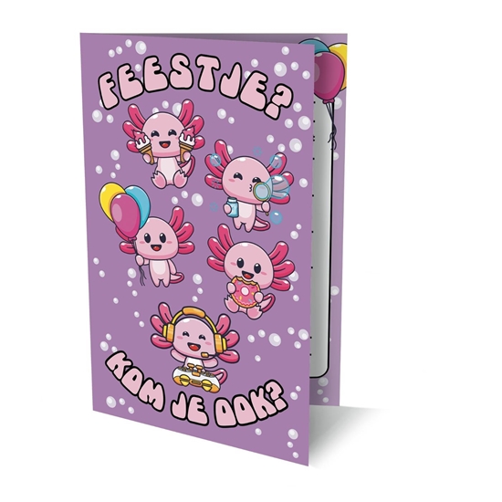 Afbeelding van Uitnodigingen Axolotl 2 PK 951 / set van 6