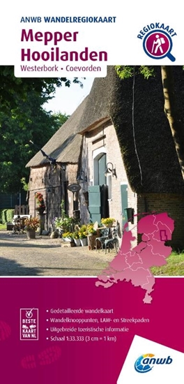 Afbeelding van ANWB Wandelregiokaart Mepper Hooilanden