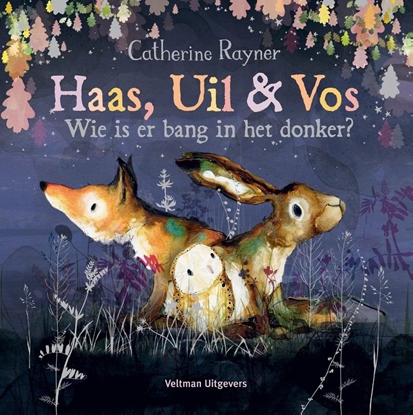 Afbeeldingen van Haas, Uil & Vos - Wie is er bang in het donker?