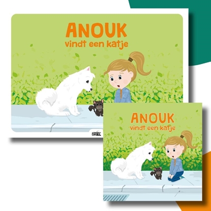 Afbeeldingen van Anouk vindt een katje kamishibai vertelplaten + boek