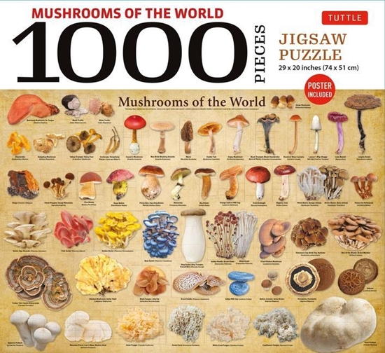 Afbeelding van Mushrooms of the World - 1000 Piece Jigsaw Puzzle: For Adults and Families - Finished Puzzle Size 29 X 20 Inch (74 X 51 CM); A3 Sized Poster