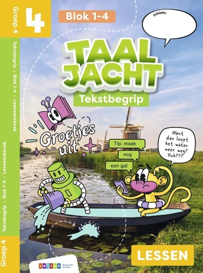 Afbeelding van Taaljacht Groep 4 blok 1-4 tekstbegrip leeswerkboek