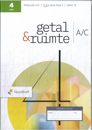 Afbeelding van Getal & Ruimte 4 vwo wiskunde a/c Flex-boek 2