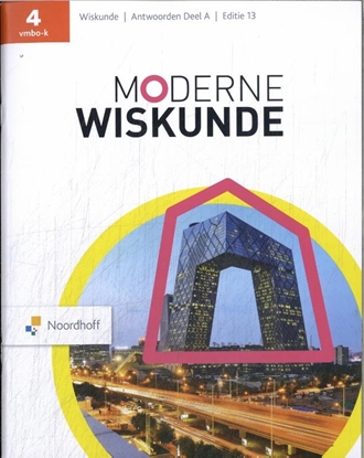Afbeeldingen van Moderne Wiskunde 4 vmbo-k Antwoordenboek A