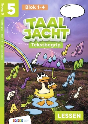 Afbeeldingen van Taaljacht Groep 5 blok 1-4 tekstbegrip leeswerkboek