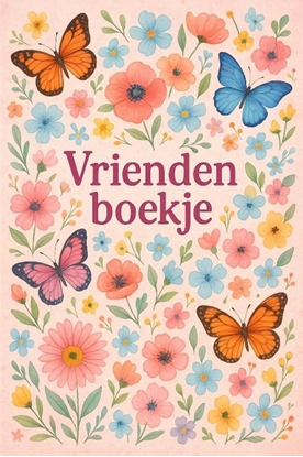 Afbeeldingen van Bloemen en Vlinders Vriendenboekje