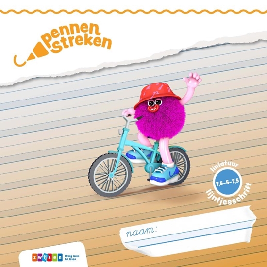 Afbeelding van Pennenstreken Groep 3 7,5-5-7,5 lijntjesschrift verbonden schrift (set 5ex)