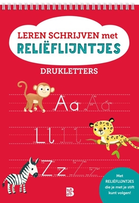 Afbeeldingen van Leren schrijven met reliëflijntjes: Drukletters
