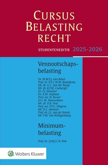 Afbeelding van Cursus belastingrecht Vennootschapsbelasting 2025-2026