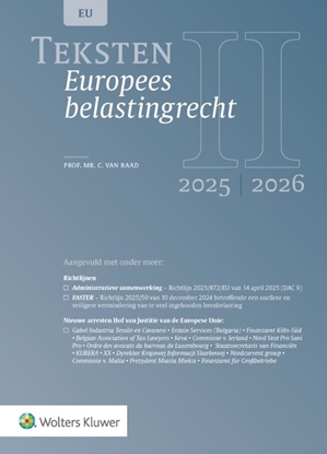 Afbeeldingen van Teksten Europees belastingrecht 2025/2026