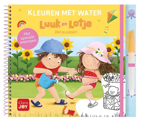 Afbeelding van Kleuren met water. Luuk en Lotje. Het is zomer!