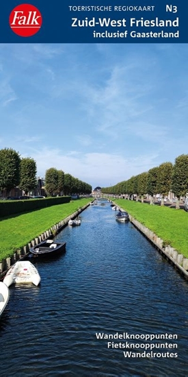 Afbeelding van Falk wandelkaart Falk Regiokaart Zuid-West Friesland incl. Gaasterland