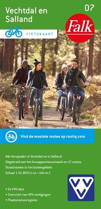 Afbeeldingen van Falkplan fietskaart VVV FIETSKAART 07 VECHTDAL EN SALLAND
