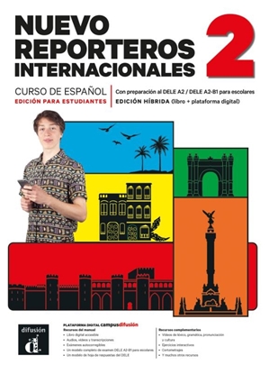 Afbeeldingen van Nuevo Reporteros internacionales 2 – Edición híbrida para estudiantes