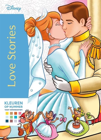 Afbeelding van Disney Love stories Kleuren op nummer voor volwassenen