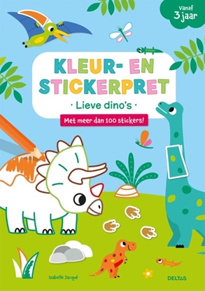 Afbeeldingen van Kleur- en stickerpret Lieve dino's vanaf 3 jaar